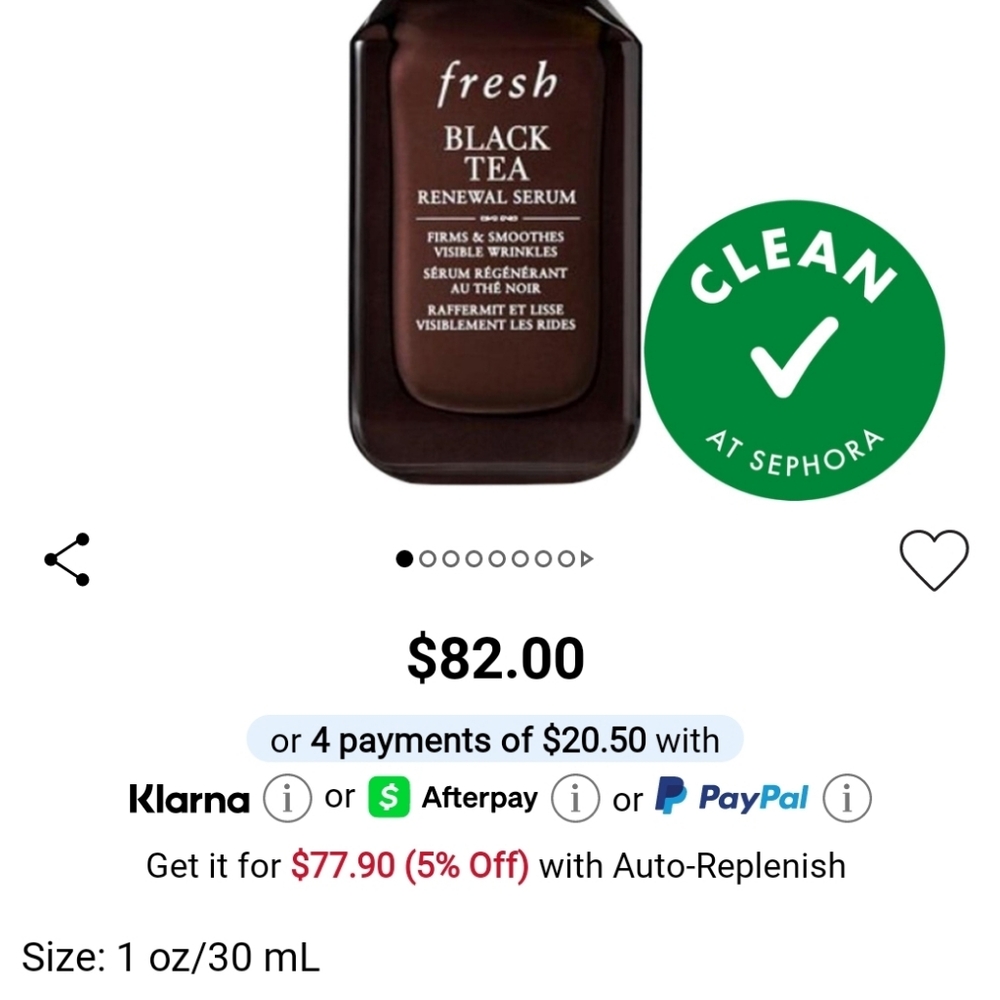 NIB FRESH BLACK TEA RENEWAL SERUM - Picture 3 of 14